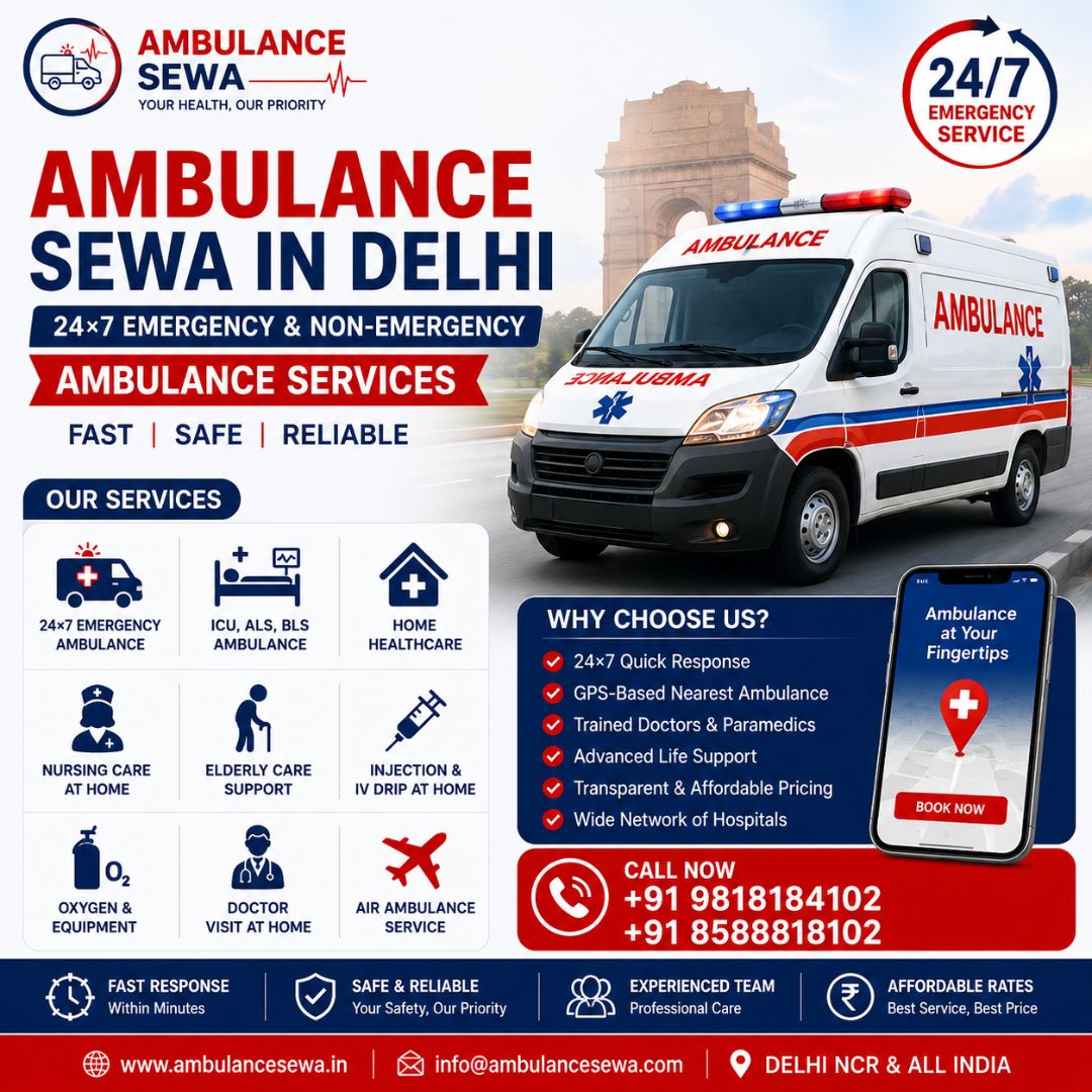 Fast Ambulance Service in Delhi NCR | 24/7 Emergency Ambulance