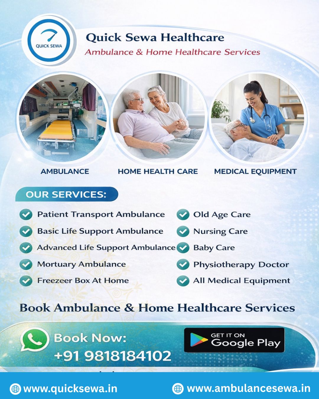 24×7 Ambulance & Home Healthcare Services | Nursing & Patient Care