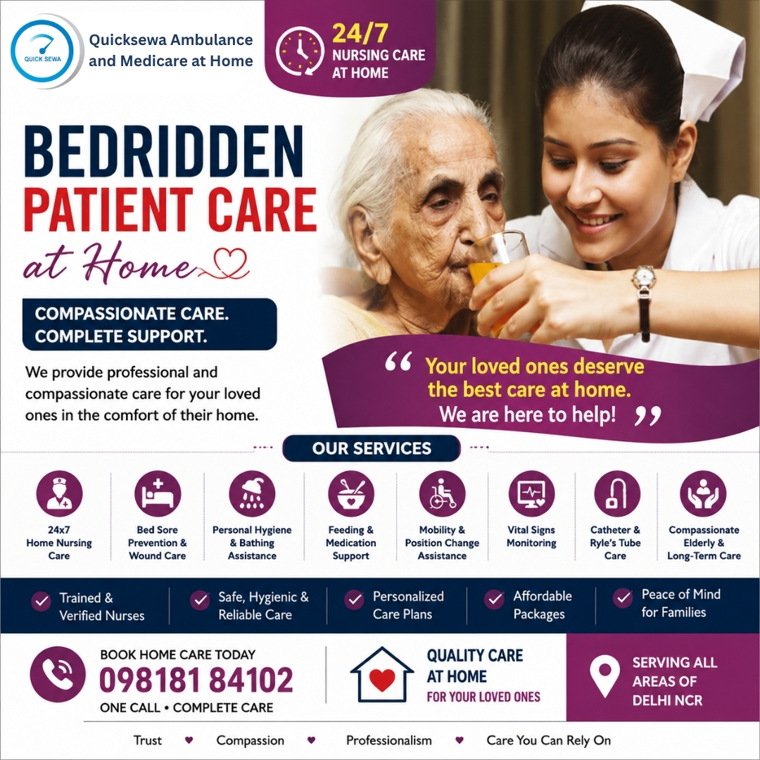 Bedridden Patient Care at Home in Delhi NCR