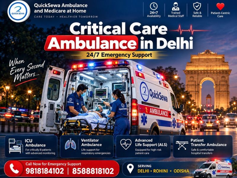 Critical care ambulance in Delhi